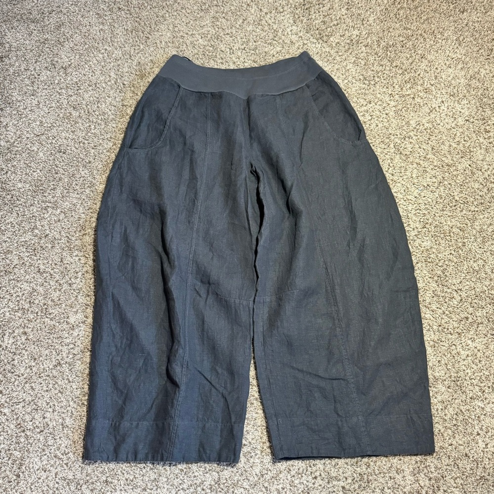 Banana Blue Linen Tulip Pants- M